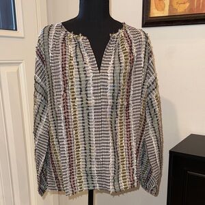 Lou & Grey Multicolor Striped Blouse